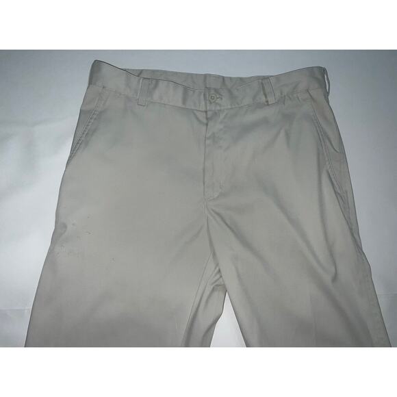 Nike Golf Dri Fit Pants Mens 32x30 Light Beige Bone Stretch Flat Front Logo READ - Picture 4 of 16